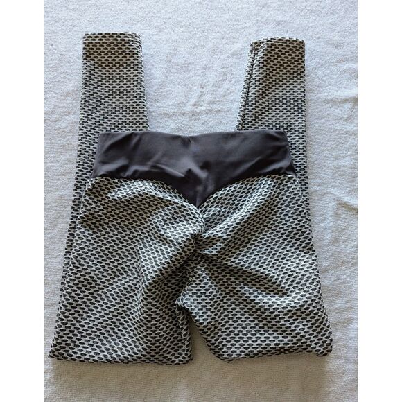 Scrunch textured large waistband leggings Sz OS - Picture 8 of 8